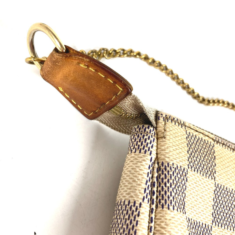 LOUIS VUITTON Handbag N58010 Damier Azur Canvas white Damier Azur Mini Pochette Accessoires Women Used Authentic