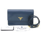 PRADA Shoulder Bag 1BP016 leather blue Bag logo wallet mini bag party bag