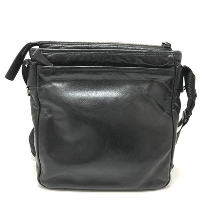 PRADA Shoulder Bag 2VH022 leather black Messenger mens Used Authentic