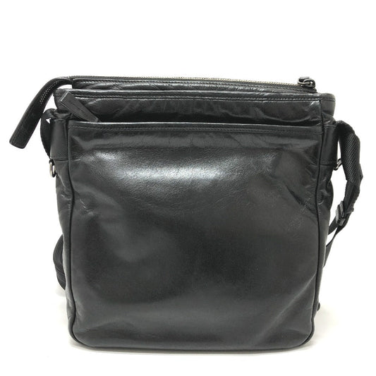 PRADA Shoulder Bag 2VH022 leather black Messenger mens Used Authentic