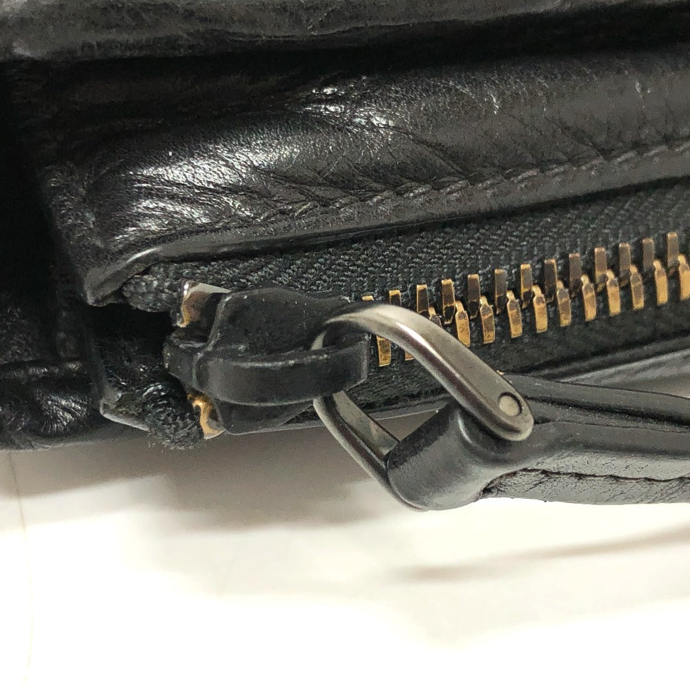 PRADA Shoulder Bag 2VH022 leather black Messenger mens Used Authentic