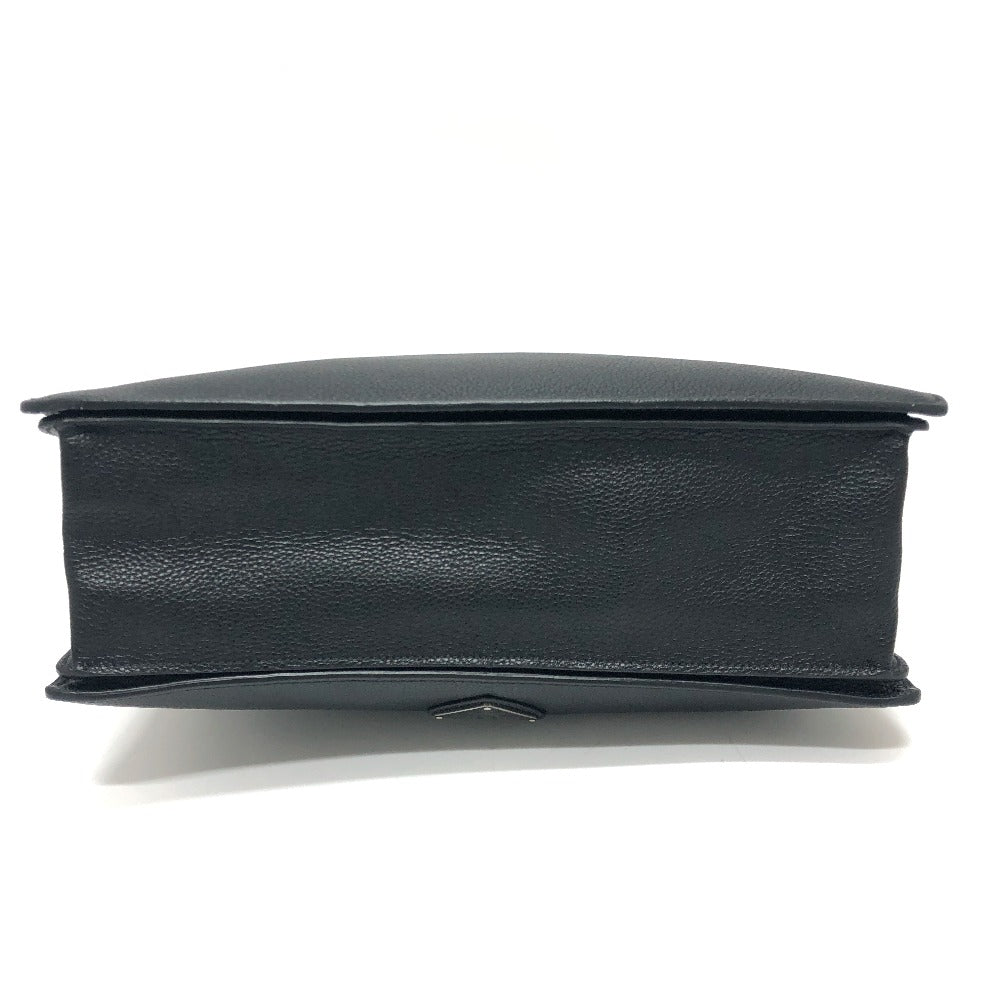 PRADA Shoulder Bag 2VH013 leather black Triangular plate mens Used Authentic