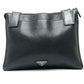 PRADA Shoulder Bag 2VH013 leather black Triangular plate mens Used Authentic