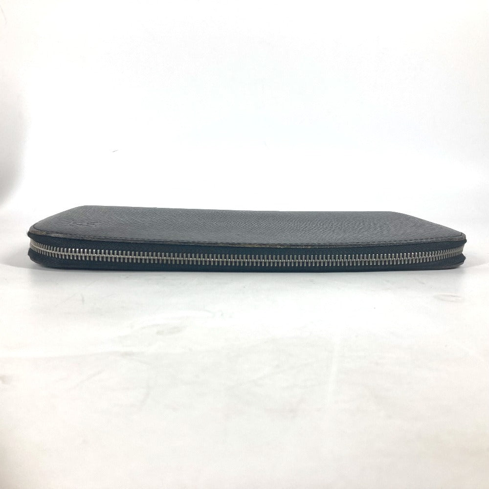 LOUIS VUITTON Long Wallet Purse M30652 Taiga Leather black Taiga Organizer Atoll mens Used Authentic