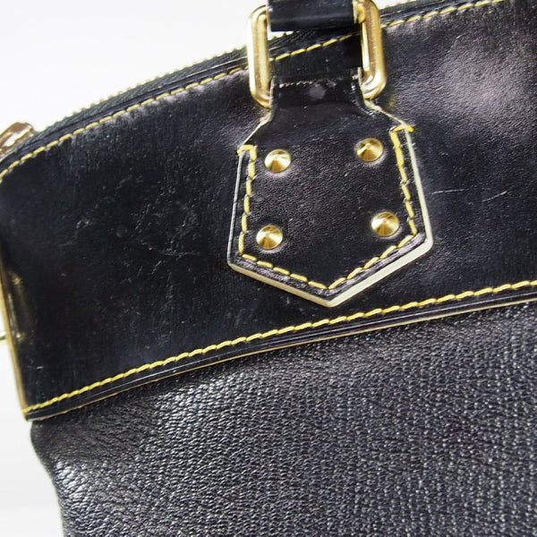 LOUIS VUITTON Handbag M91875 Calfskin Noir (Black) Handbag Suhari LockitPM Women Used Authentic