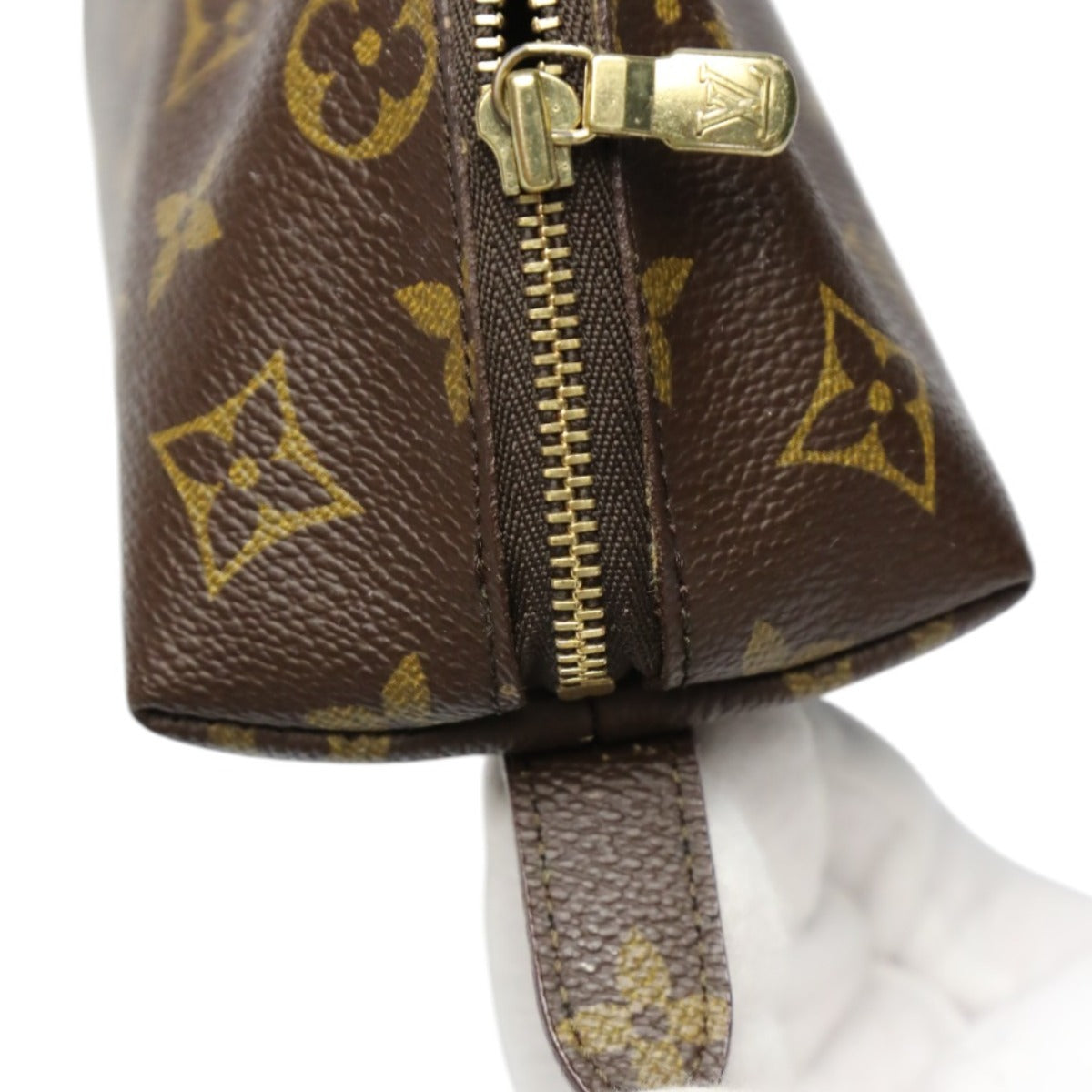 LOUIS VUITTON Pouch M47520 Monogram canvas Brown Pouch Monogram Pochette Cosmetic MM unisex(Unisex) Used Authentic