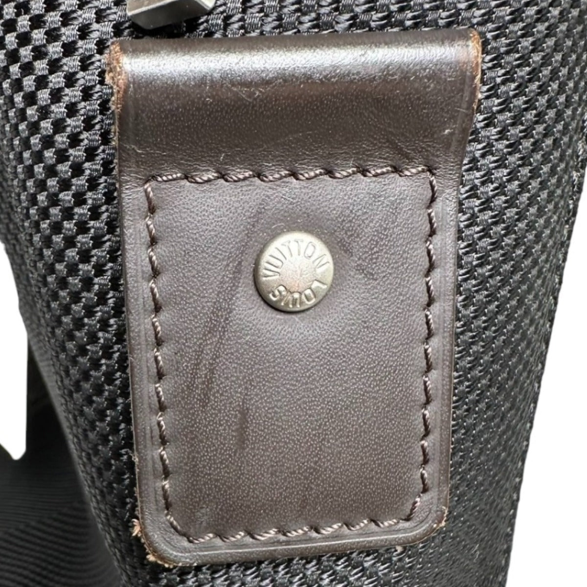 LOUIS VUITTON Handbag M93082 Damier Jean Canvas Noir (Black) Documents bag Damier Jean Yak unisex(Unisex) Used Authentic
