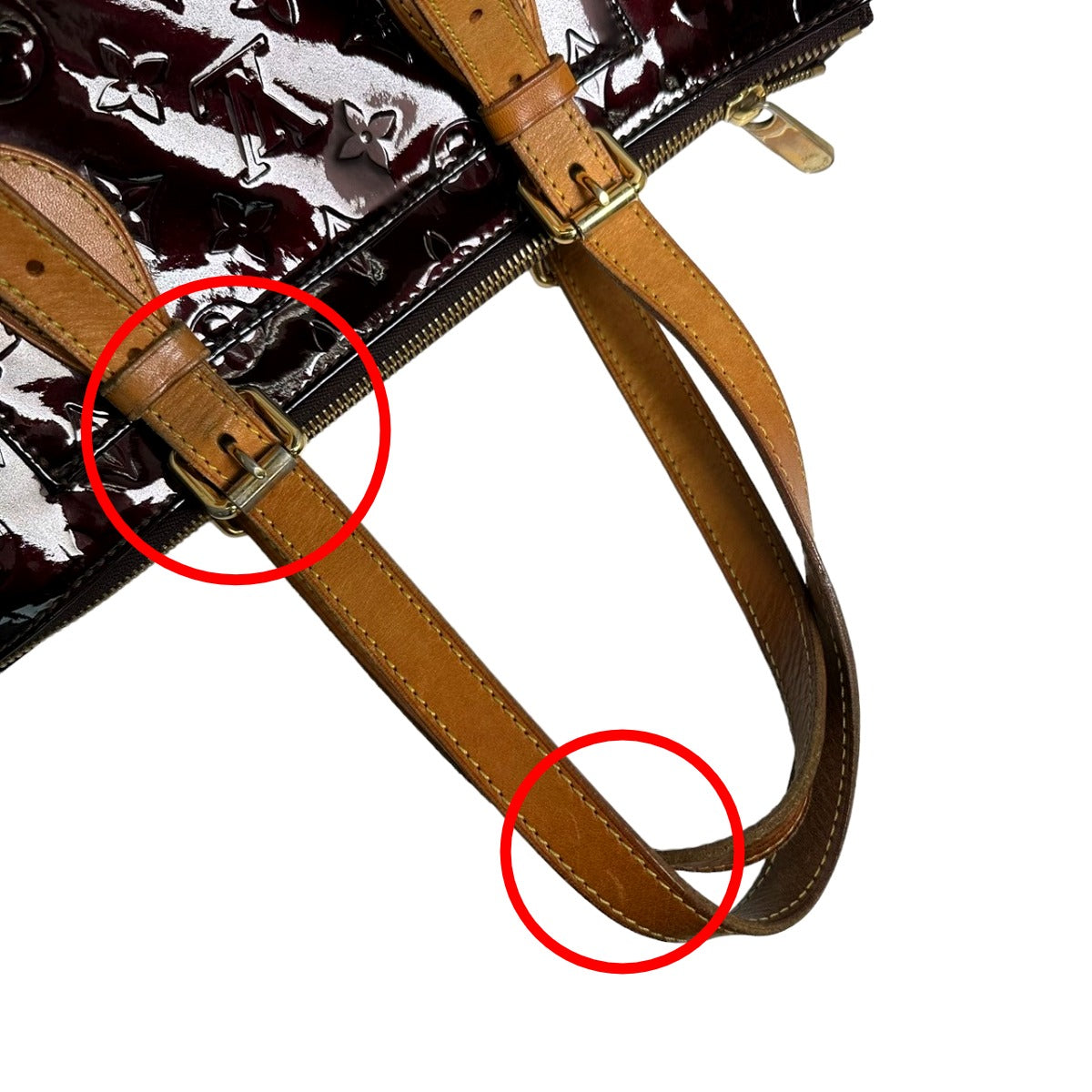 LOUIS VUITTON Handbag M93510 Monogram Vernis Amarrant Rosewood Avenue Vernis Shoulder Bag Women Used Authentic