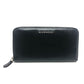 GIVENCHY Long Wallet Purse leather black Front logo mens Used Authentic