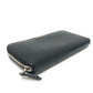 GIVENCHY Long Wallet Purse leather black Front logo mens Used Authentic
