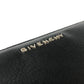 GIVENCHY Long Wallet Purse leather black Front logo mens Used Authentic