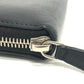 GIVENCHY Long Wallet Purse leather black Front logo mens Used Authentic