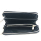 GIVENCHY Long Wallet Purse leather black Front logo mens Used Authentic