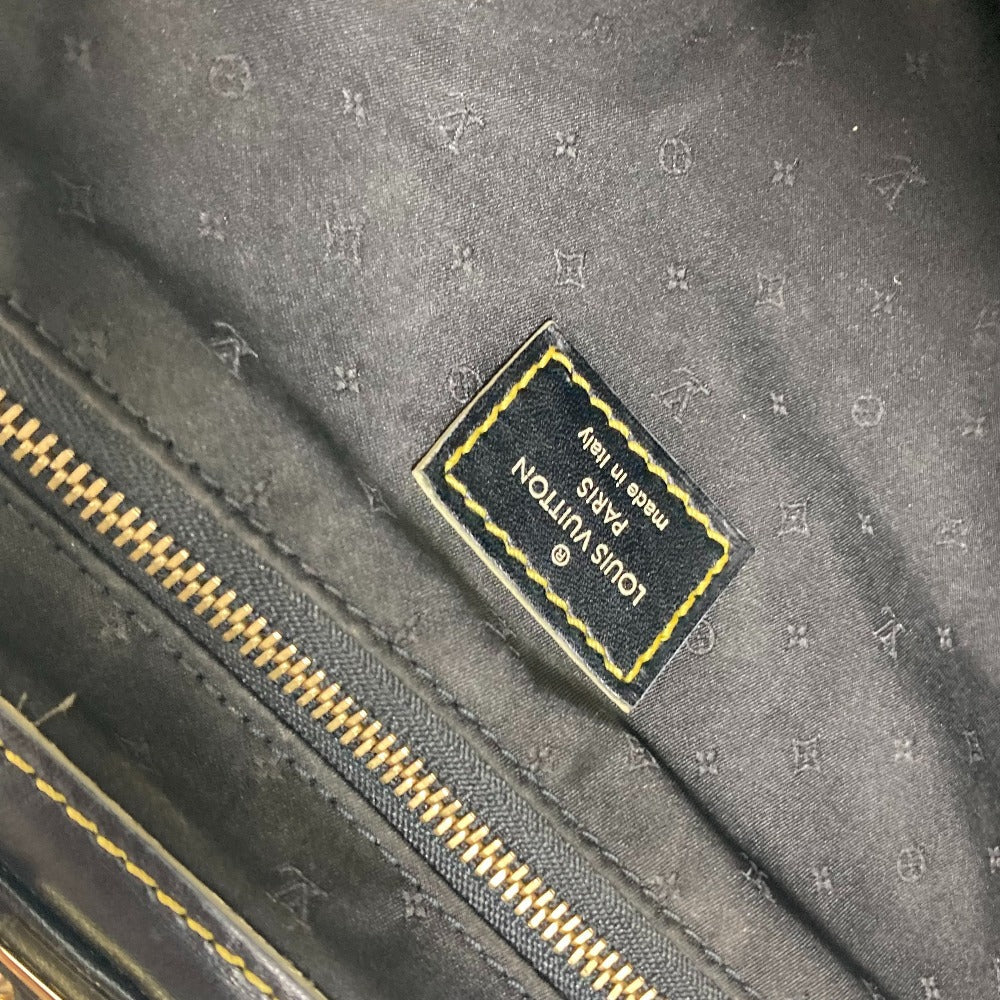 LOUIS VUITTON Handbag M91805 Suhari leather black Suhari Angenu PM Women Used Authentic