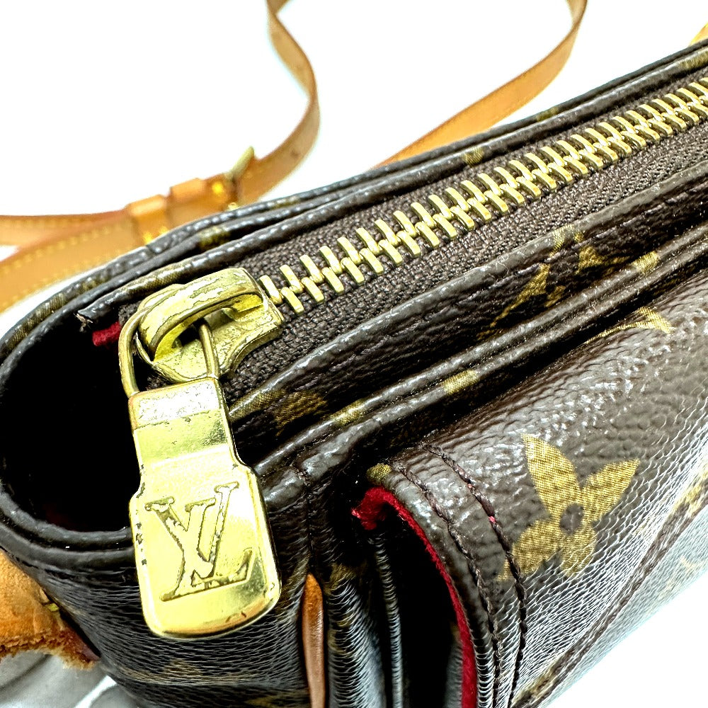 LOUIS VUITTON Shoulder Bag M51165 Monogram canvas Brown Vivasite PM Women Used Authentic