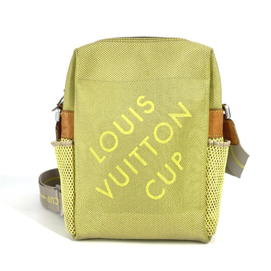LOUIS VUITTON Shoulder Bag M80636 Nylon canvas yellow Damier Jean Weatherly unisex(Unisex) Used Authentic