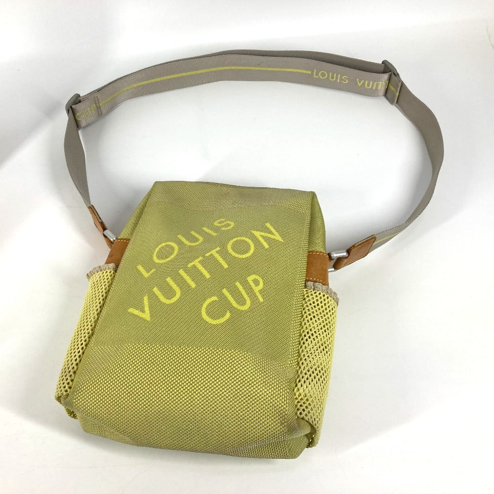 LOUIS VUITTON Shoulder Bag M80636 Nylon canvas yellow Damier Jean Weatherly unisex(Unisex) Used Authentic