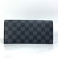 LOUIS VUITTON Long Wallet Purse N63084 Damier Grafitto Canvas black Damier Grafitte Portefeuille Ron Modular mens Used Authentic