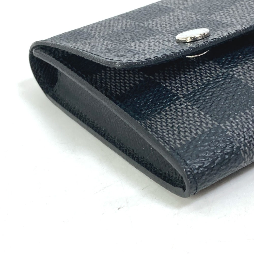 LOUIS VUITTON Long Wallet Purse N63084 Damier Grafitto Canvas black Damier Grafitte Portefeuille Ron Modular mens Used Authentic