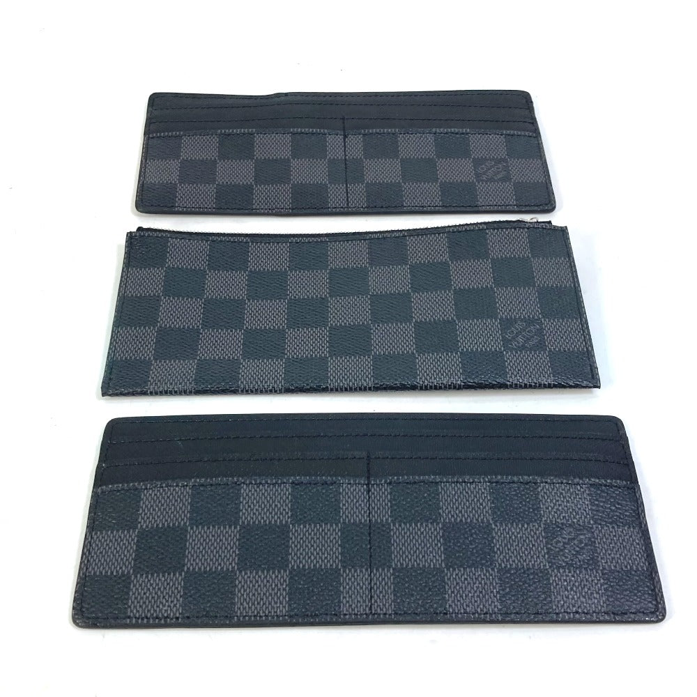 LOUIS VUITTON Long Wallet Purse N63084 Damier Grafitto Canvas black Damier Grafitte Portefeuille Ron Modular mens Used Authentic