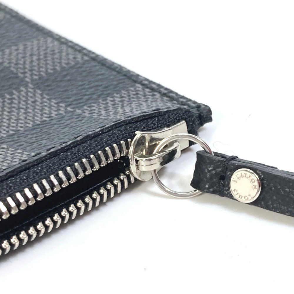 LOUIS VUITTON Long Wallet Purse N63084 Damier Grafitto Canvas black Damier Grafitte Portefeuille Ron Modular mens Used Authentic