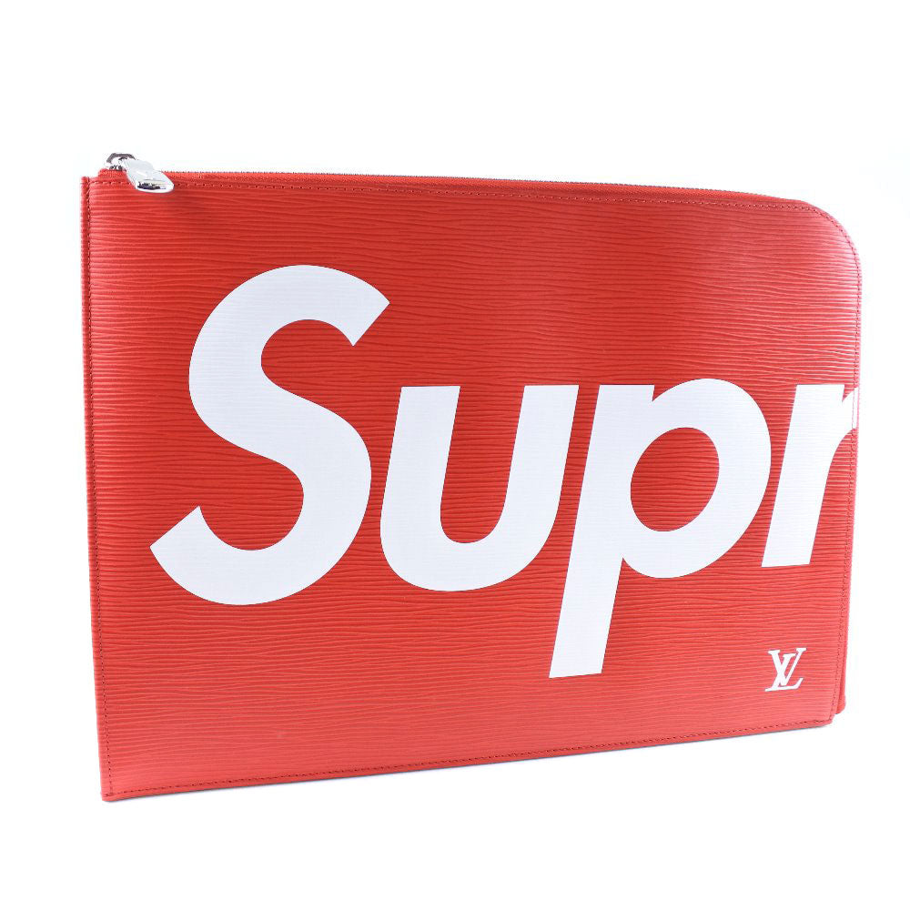 LOUIS VUITTON Clutch bag M67722 Epi Leather Red Supreme collaboration Pochette Jules GM mens Used Authentic