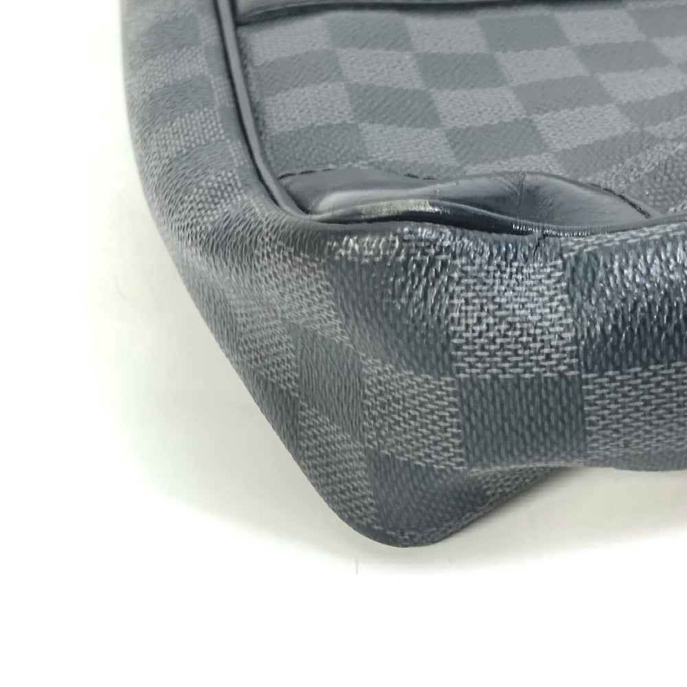 LOUIS VUITTON Business bag N41125 Damier Grafitto Canvas black Damier Grafitte Porto documan Voyage PDV mens Used Authentic