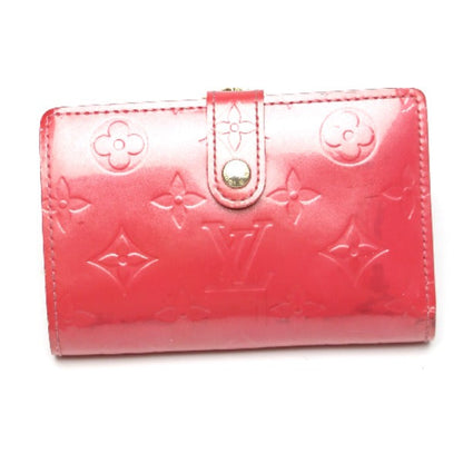 LOUIS VUITTON Bifold Wallet M9141F Monogram Vernis pink Porto Monet Bie Vienova Vernis Gamaguchi Wallet With card pocket Women Used Authentic