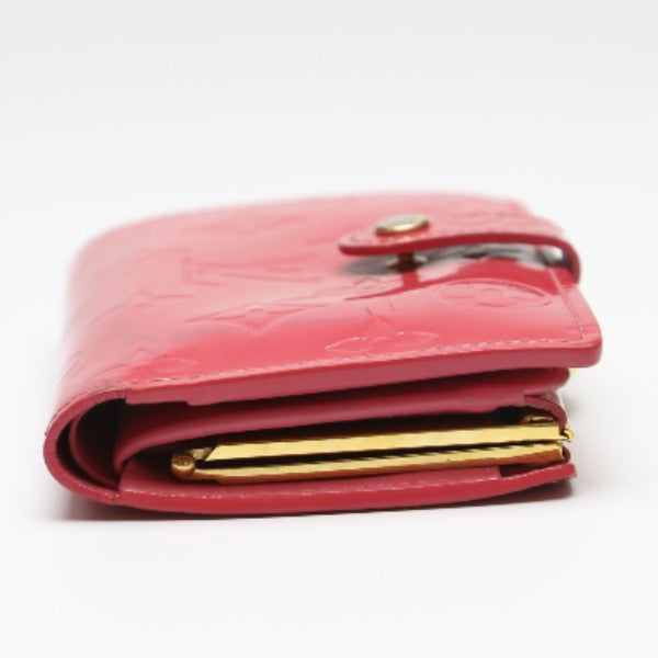 LOUIS VUITTON Bifold Wallet M9141F Monogram Vernis pink Porto Monet Bie Vienova Vernis Gamaguchi Wallet With card pocket Women Used Authentic