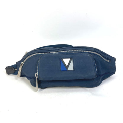 LOUIS VUITTON Sling bag M80706 Nylon canvas blue LV cup Mizenu mens Used Authentic