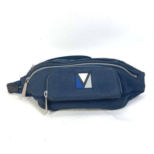 LOUIS VUITTON Sling bag M80706 Nylon canvas blue LV cup Mizenu mens Used Authentic
