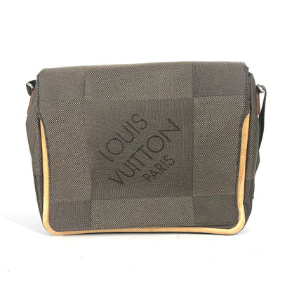LOUIS VUITTON Shoulder Bag M93030 Damier Jean Canvas khaki Damier Jean Messager mens Used Authentic
