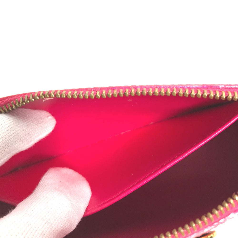 LOUIS VUITTON Pouch M93647 Patent leather pink Monogram Vernis Truth cosmetic Women Used Authentic