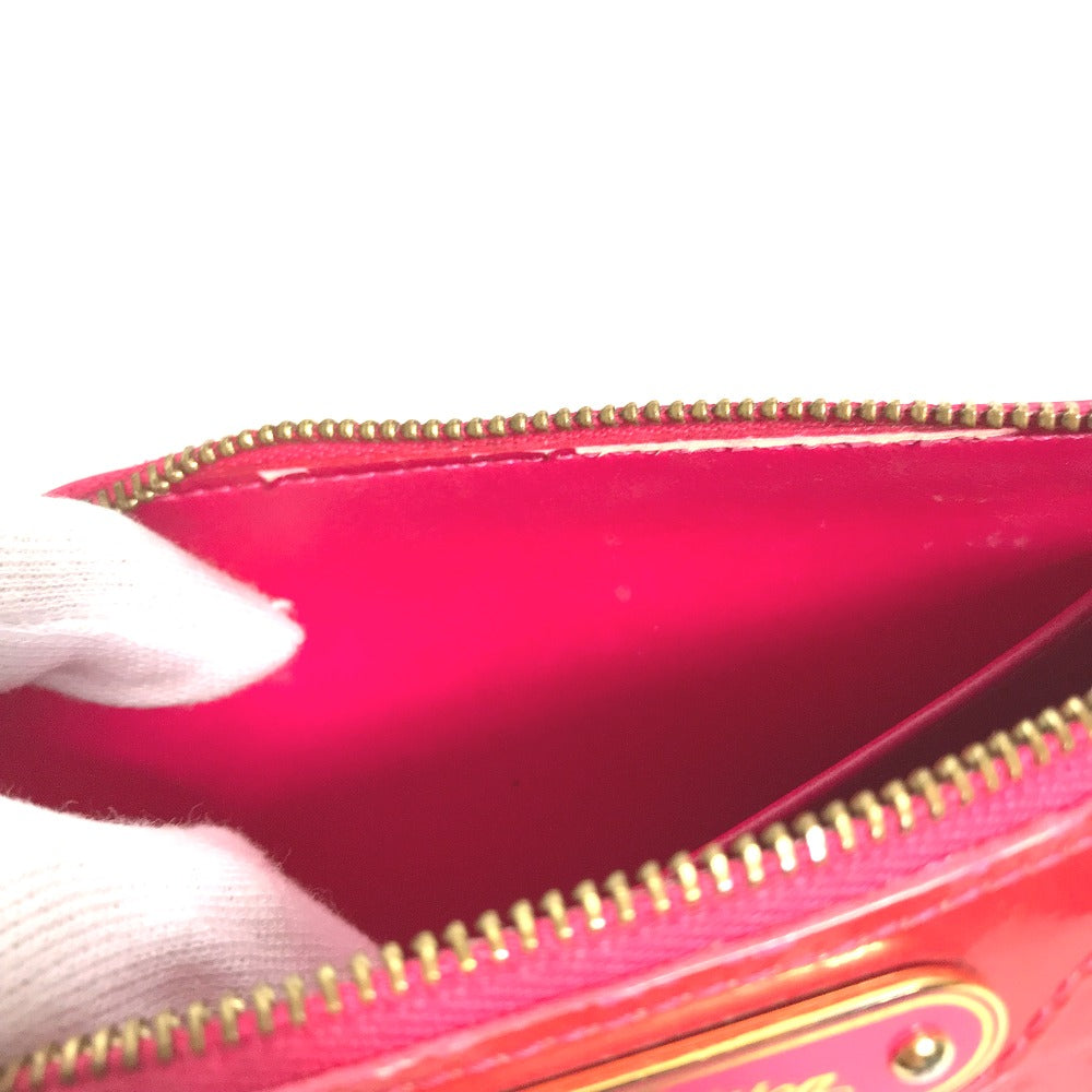 LOUIS VUITTON Pouch M93647 Patent leather pink Monogram Vernis Truth cosmetic Women Used Authentic