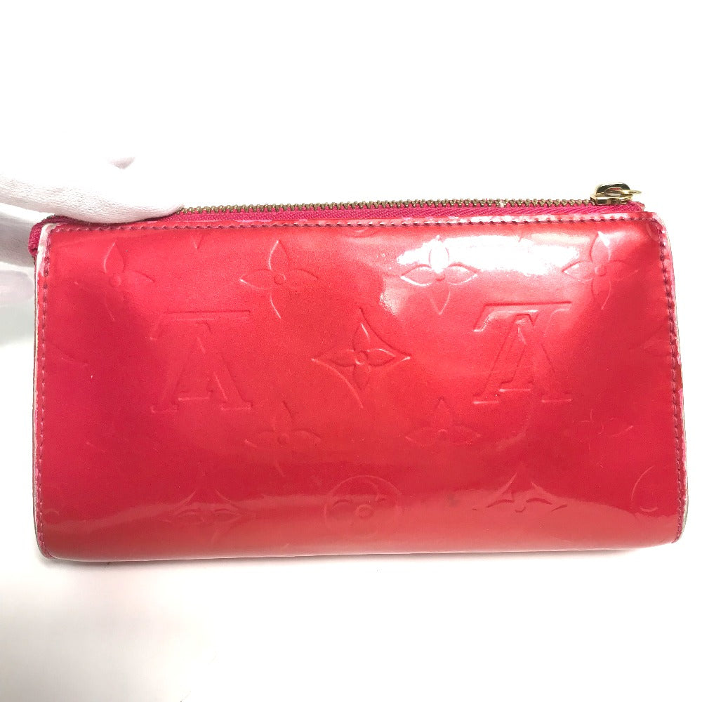 LOUIS VUITTON Pouch M93647 Patent leather pink Monogram Vernis Truth cosmetic Women Used Authentic