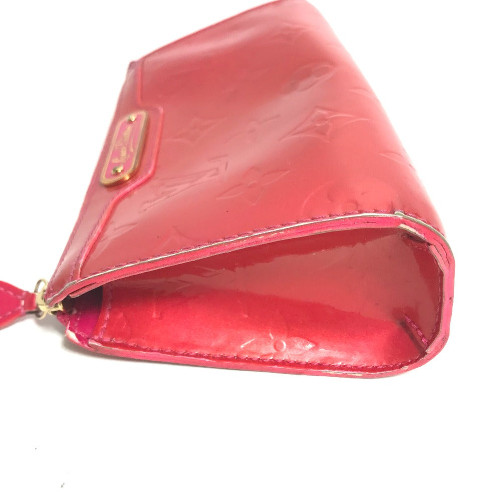 LOUIS VUITTON Pouch M93647 Patent leather pink Monogram Vernis Truth cosmetic Women Used Authentic