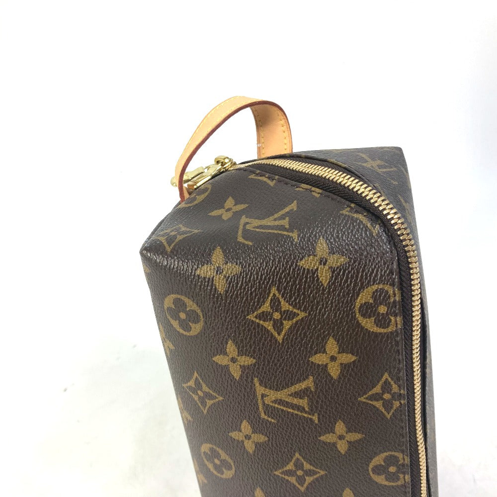 LOUIS VUITTON Pouch M47925 Monogram canvas Brown 6-piece set Monogram shoe maintenance set mens Used Authentic