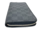 LOUIS VUITTON Long Wallet Purse N63095 Damier Grafitto Canvas black Zippy Wallet Vertical mens Used Authentic