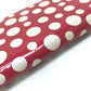 LOUIS VUITTON Long Wallet Purse M91572 Patent leather Rouge Vernis Dot Infinity Zippy wallet Women Used Authentic