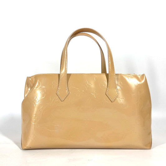 LOUIS VUITTON Tote Bag M91642 Monogram Vernis beige Monogram Vernis Wilshire PM Women Used Authentic