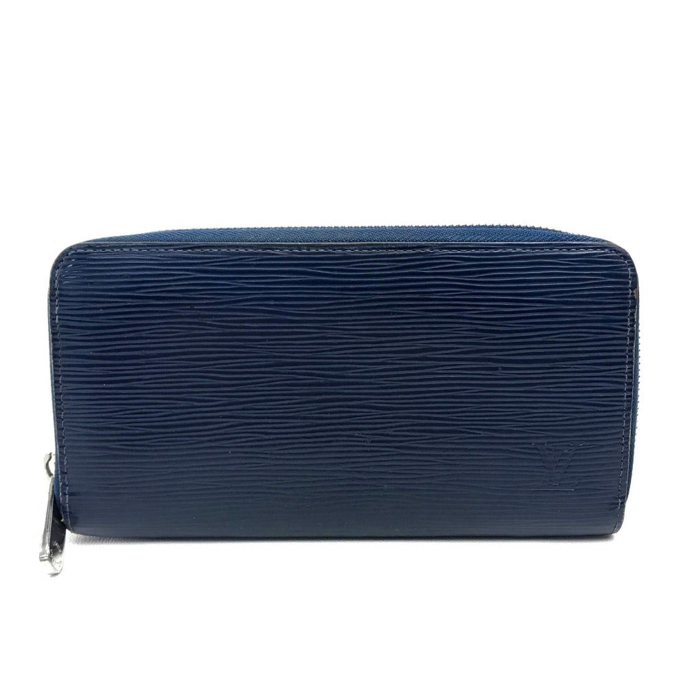 LOUIS VUITTON Long Wallet Purse M60307 Epi Leather blue Epi Zippy wallet Women Used Authentic