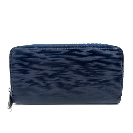 LOUIS VUITTON Long Wallet Purse M60307 Epi Leather blue Epi Zippy wallet Women Used Authentic