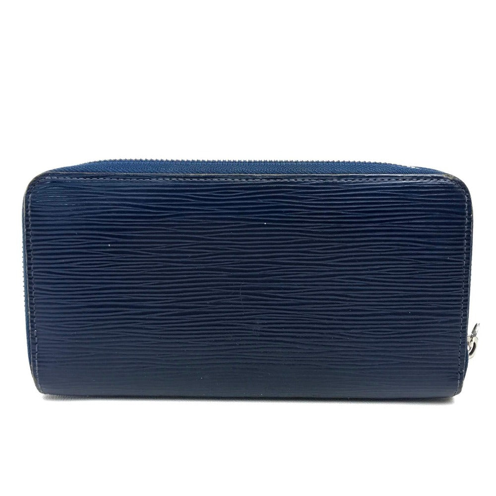 LOUIS VUITTON Long Wallet Purse M60307 Epi Leather blue Epi Zippy wallet Women Used Authentic