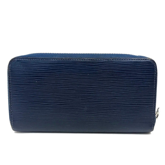 LOUIS VUITTON Long Wallet Purse M60307 Epi Leather blue Epi Zippy wallet Women Used Authentic