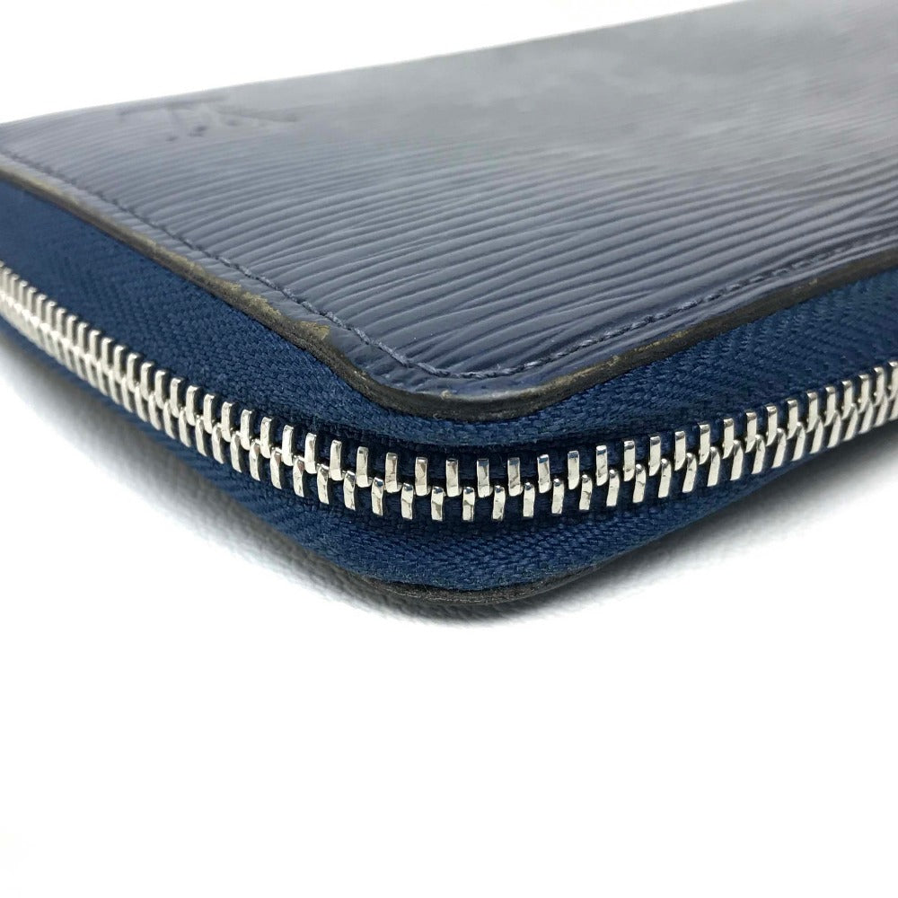 LOUIS VUITTON Long Wallet Purse M60307 Epi Leather blue Epi Zippy wallet Women Used Authentic