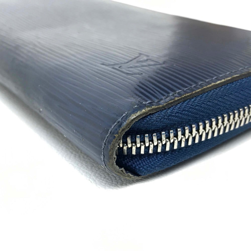 LOUIS VUITTON Long Wallet Purse M60307 Epi Leather blue Epi Zippy wallet Women Used Authentic