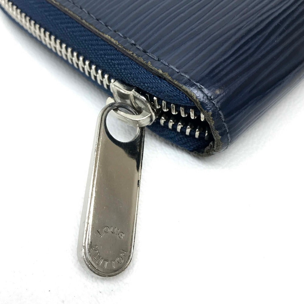 LOUIS VUITTON Long Wallet Purse M60307 Epi Leather blue Epi Zippy wallet Women Used Authentic