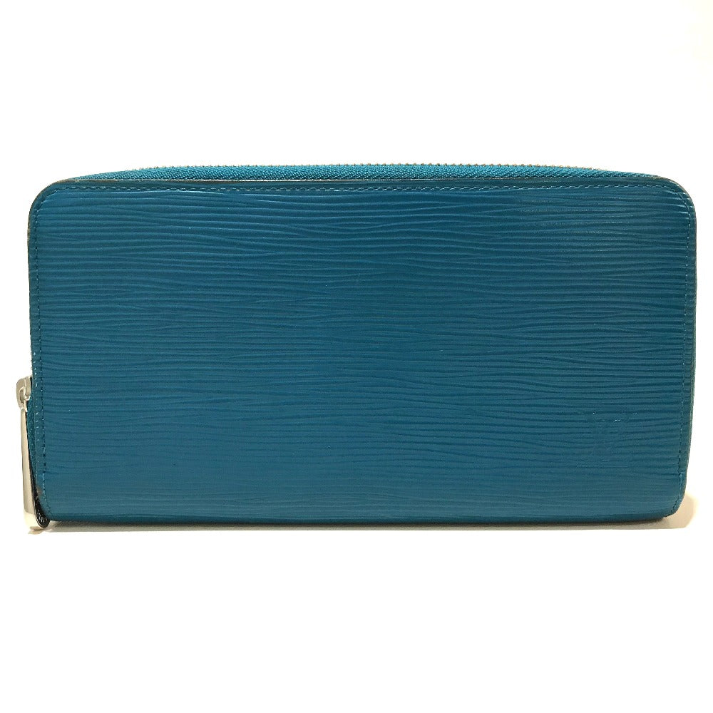 LOUIS VUITTON Long Wallet Purse M60311 Epi Leather blue Epi Zippy wallet unisex(Unisex) Used Authentic