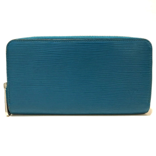LOUIS VUITTON Long Wallet Purse M60311 Epi Leather blue Epi Zippy wallet unisex(Unisex) Used Authentic