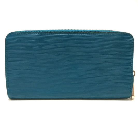 LOUIS VUITTON Long Wallet Purse M60311 Epi Leather blue Epi Zippy wallet unisex(Unisex) Used Authentic